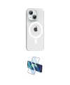 ieg™ iPhone 14 Kılıf Pusula Form Özel Seri - Siyah 3D Antistatik Cam Ekran Koruyucu