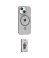 ieg™ iPhone 14 Kılıf Pusula Form Özel Seri - Siyah Bilvis 3D Cam Ekran Koruyucu
