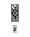 ieg™ iPhone 14 Kılıf Pusula Form Özel Seri - Siyah Bilvis 3D Cam Ekran Koruyucu