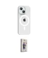 ieg™ iPhone 14 Kılıf Pusula Form Özel Seri - Siyah Bilvis 3D Cam Ekran Koruyucu