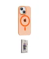 ieg™ iPhone 14 Kılıf Pusula Form Özel Seri - Siyah Bilvis 3D Cam Ekran Koruyucu