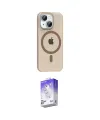 ieg™ iPhone 14 Kılıf Pusula Form Özel Seri - Siyah Bilvis 5in1 3D Magic Cam Ekran Koruyucu