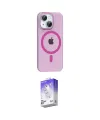 ieg™ iPhone 14 Kılıf Pusula Form Özel Seri - Siyah Bilvis 5in1 3D Magic Cam Ekran Koruyucu