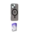 ieg™ iPhone 14 Kılıf Pusula Form Özel Seri - Siyah Bilvis 5in1 3D Magic Cam Ekran Koruyucu