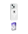 ieg™ iPhone 14 Kılıf Pusula Form Özel Seri - Siyah Bilvis 5in1 3D Magic Cam Ekran Koruyucu