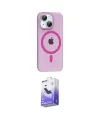 ieg™ iPhone 14 Kılıf Pusula Form Özel Seri - Siyah Bilvis 5in1 5D Magic Hayalet Cam Ekran Koruyucu
