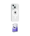 ieg™ iPhone 14 Kılıf Pusula Form Özel Seri - Siyah Bilvis 5in1 5D Magic Hayalet Cam Ekran Koruyucu