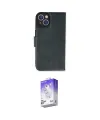 ieg™ iPhone 14 Kılıf Siluet Işık Serisi - Siyah Bilvis 5in1 3D Magic Cam Ekran Koruyucu