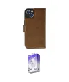 ieg™ iPhone 14 Kılıf Siluet Işık Serisi - Siyah Bilvis 5in1 3D Magic Cam Ekran Koruyucu