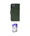 ieg™ iPhone 14 Kılıf Siluet Işık Serisi - Siyah Bilvis 5in1 3D Magic Cam Ekran Koruyucu