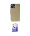 ieg™ iPhone 14 Kılıf Siluet Işık Serisi - Siyah Bilvis 5in1 5D Magic Hayalet Cam Ekran Koruyucu