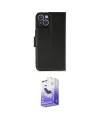 ieg™ iPhone 14 Kılıf Siluet Işık Serisi - Siyah Bilvis 5in1 5D Magic Hayalet Cam Ekran Koruyucu