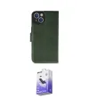 ieg™ iPhone 14 Kılıf Siluet Işık Serisi - Siyah Bilvis 5in1 5D Magic Hayalet Cam Ekran Koruyucu