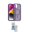 ieg™ iPhone 14 Kılıf Siluet Minimal Prime - Şeffaf Royal Nano Ekran Koruyucu