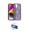 ieg™ iPhone 14 Kılıf Siluet Minimal Prime - Siyah 3D Antistatik Cam Ekran Koruyucu