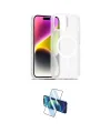 ieg™ iPhone 14 Kılıf Siluet Minimal Prime - Siyah 3D Antistatik Cam Ekran Koruyucu