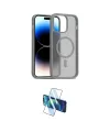 ieg™ iPhone 14 Kılıf Siluet Minimal Prime - Siyah 3D Antistatik Cam Ekran Koruyucu