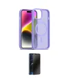 ieg™ iPhone 14 Kılıf Siluet Minimal Prime - Siyah 3D Antistatik Hayalet Cam Ekran Koruyucu