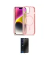 ieg™ iPhone 14 Kılıf Siluet Minimal Prime - Siyah 3D Antistatik Hayalet Cam Ekran Koruyucu
