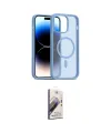 ieg™ iPhone 14 Kılıf Siluet Minimal Prime - Siyah Bilvis 3D Mat Cam Ekran Koruyucu