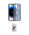 ieg™ iPhone 14 Kılıf Siluet Minimal Prime - Siyah Bilvis 3D Mat Cam Ekran Koruyucu