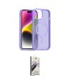 ieg™ iPhone 14 Kılıf Siluet Minimal Prime - Siyah Bilvis 3D Mat Cam Ekran Koruyucu