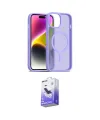ieg™ iPhone 14 Kılıf Siluet Minimal Prime - Siyah Bilvis 5in1 5D Magic Hayalet Cam Ekran Koruyucu