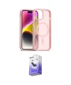 ieg™ iPhone 14 Kılıf Siluet Minimal Prime - Siyah Bilvis 5in1 5D Magic Hayalet Cam Ekran Koruyucu