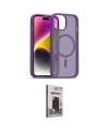ieg™ iPhone 14 Kılıf Siluet Minimal Prime - Siyah Bilvis Hayalet Cam Ekran Koruyucu