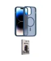 ieg™ iPhone 14 Kılıf Siluet Minimal Prime - Siyah Bilvis Hayalet Cam Ekran Koruyucu