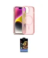 ieg™ iPhone 14 Kılıf Siluet Minimal Prime - Siyah Buffer Hayalet Cam Ekran Koruyucu