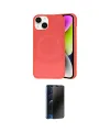 ieg™ iPhone 14 Kılıf Ufuk Serisi - Siyah 3D Antistatik Hayalet Cam Ekran Koruyucu