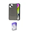 ieg™ iPhone 14 Kılıf Ufuk Serisi - Siyah Bilvis 5in1 3D Magic Cam Ekran Koruyucu