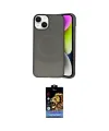 ieg™ iPhone 14 Kılıf Ufuk Serisi - Siyah Buffer Hayalet Cam Ekran Koruyucu