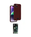 ieg™ iPhone 14 Kılıf Vadi Çizgi Prime - Şeffaf 360 Full Body Arka Koruyucu