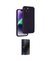 ieg™ iPhone 14 Kılıf Vadi Çizgi Prime - Siyah 3D Antistatik Hayalet Cam Ekran Koruyucu