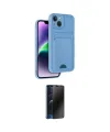 ieg™ iPhone 14 Kılıf Vadi Çizgi Prime - Siyah 3D Antistatik Hayalet Cam Ekran Koruyucu