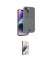 ieg™ iPhone 14 Kılıf Vadi Çizgi Prime - Siyah Bilvis 3D Mat Cam Ekran Koruyucu