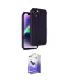 ieg™ iPhone 14 Kılıf Vadi Çizgi Prime - Siyah Bilvis 5in1 5D Magic Hayalet Cam Ekran Koruyucu
