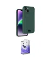 ieg™ iPhone 14 Kılıf Vadi Çizgi Prime - Siyah Bilvis 5in1 5D Magic Hayalet Cam Ekran Koruyucu