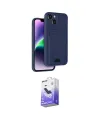 ieg™ iPhone 14 Kılıf Vadi Çizgi Prime - Siyah Bilvis 5in1 5D Magic Hayalet Cam Ekran Koruyucu