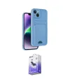 ieg™ iPhone 14 Kılıf Vadi Çizgi Prime - Siyah Bilvis 5in1 5D Magic Hayalet Cam Ekran Koruyucu