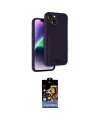 ieg™ iPhone 14 Kılıf Vadi Çizgi Prime - Siyah Buffer Hayalet Cam Ekran Koruyucu