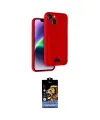 ieg™ iPhone 14 Kılıf Vadi Çizgi Prime - Siyah Buffer Hayalet Cam Ekran Koruyucu