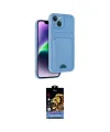 ieg™ iPhone 14 Kılıf Vadi Çizgi Prime - Siyah Buffer Hayalet Cam Ekran Koruyucu