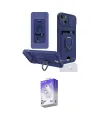 ieg™ iPhone 14 Kılıf Vadi Form Prime - Siyah Bilvis 5in1 3D Magic Cam Ekran Koruyucu