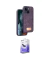 ieg™ iPhone 14 Kılıf Vadi Klasik Serisi - Siyah Bilvis 5in1 5D Magic Hayalet Cam Ekran Koruyucu