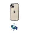 ieg™ iPhone 14 Kılıf Vadi Minimal - Siyah 3D Antistatik Cam Ekran Koruyucu