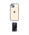 ieg™ iPhone 14 Kılıf Vadi Minimal - Siyah 3D Antistatik Hayalet Cam Ekran Koruyucu