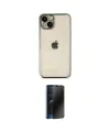 ieg™ iPhone 14 Kılıf Vadi Minimal - Siyah 3D Antistatik Hayalet Cam Ekran Koruyucu